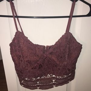 lace bralette crop top